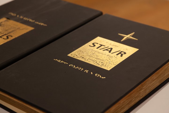 Star Bücher (2 Stück) schwarz, goldene Schrift (Ledereinband) | Jubiläuumsausgabe Band 1 und  2